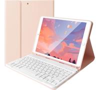 Detachable Bluetooth Keyboard for iPad 10.2 9th Gen 2021/8th Gen 2020/7th Gen 2019, iPad Air 3 2019, iPad Pro 10.5 2017, with Protective Case - Italian Layout QWERTY - Pink