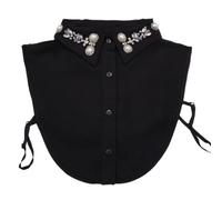 Detachable Collar - Fabric Sparkling Rhinestone & Pearl False Collar | Embellished Choker for Women's Dresses, Tops, Blouses, Christmas Party, Dating, and Holiday Outfits