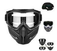 Detachable Full Face Goggle Mask,Outdoor Anti-Ultraviole Full Face Protection Shield for Welding,Anti-Fog Windproof Goggle (Color)