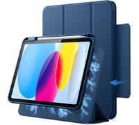 Detachable Magnetic Case for iPad (A16) 11th/10th Generation (2025/2022) with Pen Holder,Detachable Rotating Transparent Cover,Portrait/Landscape Stand (Navy)