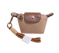 Detachable Nylon Wrist Strap Coin Purse - Mini Dumpling Bag Keychain Wallet, Cute Portable Change Pouch for Cards,Lipstick, and Daily Travel Essentials (K)