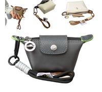 Detachable Nylon Wrist Strap Coin Purse,Mini Nylon Dumpling Bag,Portable Travel Money Bag with Zipper & Keychain (Gray 1)