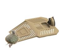 Detachable Tank, Turtle Basking Area, Tortoise Tank Dock, Stable Turtle Landscape with Feeding Place, Suction Cup for Aquatic Turtles, 5.51x5.12x3.15 inches