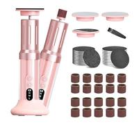 Détachant électrique pour pieds, 6 vitesses réglables, lime à pied rechargeable avec 30 coussinets de rechange (rose)