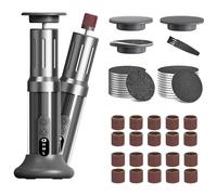 Détachant électrique pour pieds, 6 vitesses réglables, lime à pied rechargeable avec 30 coussinets de rechange (noir)