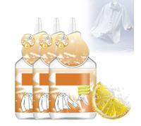 Detachant Textile Puissant Professionnel, 2025 Nouveau Modèle Détachant Linge Nettoyant Lave Linge, Lessive Liquide pour Tous Les Textiles, Couleurs (3, Orange)