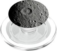 Détail de la Surface du cratère Lunaire Vue du Motif d'espace Minimal PopSockets PopGrip pour MagSafe