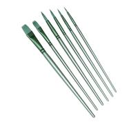 Detail Paint Brush - Painting and Drawing Tools for Painting Lovers | Smooth Nylon Tips with Ergonomic Wood Grip, 6 Piece Brush Pack for Canvas Craft Sketching and Amateur Creative Projects