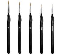 Détail Pinceau,5 Pièces Petits Pinceaux D'artiste pour Acrylique Peinture à L'aquarelle Gouache Fabrication de Modèles