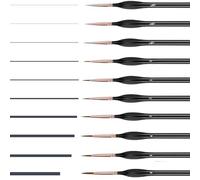 Détail Pinceau Aquarelle/Peinture Acrylique, 10 Pièces Ensemble de Pinceau Minutieux et Finition d'art Professionnel pour Modèle, Ongles, Faciale Peinture, Huile
