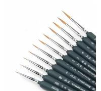 Détail Pinceau,Détail Pinceau Aquarelle,Ensemble de 11 pièces,Convient pour l'aquarelle et l'acrylique, idéal pour Les détails Fins et Les Finitions