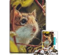 Detailed Rodent Illustration Garden Plants Puzzle en Bois, 1000 pièces