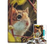 Detailed Rodent Illustration Garden Plants Puzzle en Bois, 500 pièces