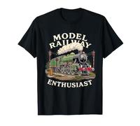 Détaillé UK Steam British Model Railway Enthusiast UK Train T-Shirt