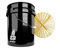 Detailmate GritGuard Seau de lavage professionnel 5 GAL (env. 20 litres), insert anti-saleté GritGuard jaune