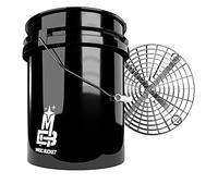Detailmate GritGuard Seau de lavage professionnel 5 GAL (environ 20 litres) Insert anti-saleté Argenté