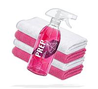 detailmate GYEON Q²M Prep Kit de préparation de peinture pour voiture : pré-nettoyant 500 ml + 2 chiffons en microfibre de qualité supérieure 320 g/m² 40 x 40 cm blanc + 2 chiffons en microfibre de