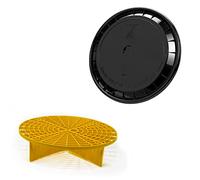 Detailmate Kit d'accessoires pour seau de lavage de voiture - Avec couvercle US + insert GritGuard 12" - Jaune - Tout compatible avec les seaux de nettoyage Meguiar's et Grit Guard Wash Buckets
