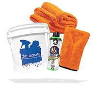 detailmate Kit de lavage pour voiture Nuke Guys Thick 500 ml + gant de toilette en microfibre + chiffon sec Liquid Elements Orange Baby XL + seau de lavage 3,5 GAL blanc pour un lavage optimaux