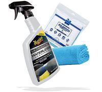 detailmate Kit de lavage sec pour voiture | 1 x Meguiar's Ultimate Wash & Wax + 1 x chiffon de polissage en microfibre 40 x 40 cm 550 g/m² | Lavage de voiture sans eau