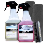 detailmate Kit de nettoyage et d'imprégnation pour toit convertible avec brosse et 2 chiffons en microfibre : Valet Pro Drop Top Cleaner 500 ml + Drop Top Protector 500 ml + Accessoires