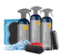 detailmate Kit de Nettoyage intérieur pour véhicule : Koch Chemie Refresh Cockpit Care 0,5 l + nettoyant Multi-Interior 0,75 l + nettoyant Speed Glass 0,75 l - éponge d'application