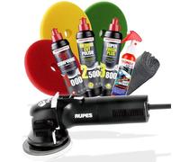 detailmate Kit de polissage : polisseuse excentrique RUPES LHR12E Bigfoot Duetto + polishes Menzerna + disques de polissage Garage Freaks + produit d'étanchéité SONAX PROFILINE + microfibre 550GSM