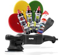 detailmate Kit de polissage : polisseuse excentrique RUPES LHR15II Bigfoot + Polissages Menzerna + Tampons de polissage Garage Freaks + Sonax Ceramic Quick Detailer + chiffon de polissage 550 g/m²