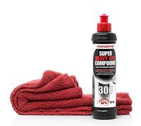 detailmate Kit de polissage pour voiture - Entretien automobile : Menzerna Autopolitur SUPER HEAVY CUT COMPOUND 300, 250 ml - Élimination des rayures + Chiffon de polissage en microfibre pour voiture