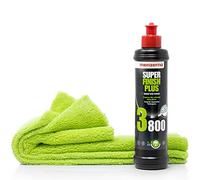 detailmate Kit de polissage pour voiture - Entretien de la voiture : Menzerna Super Finish Plus Polish haute brillance 3800, 250 ml + chiffon de polissage en microfibre pour voiture, 40 x 40 cm,
