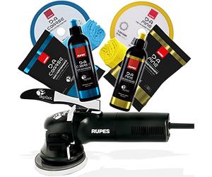 detailmate Kit de polissage professionnel : RUPES LHR12E Bigfoot Duetto + polissoirs D-A Coarse & Fine + pads de polissage D-A Hart & Fein + 2X chiffons de polissage bleu/jaune + Claw Pad Tool