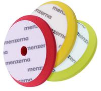 Detailmate Lot de 3 éponges de Polissage Menzerna Premium Pads 150 mm avec Trou pour Excentrique : 1 Tampon de Polissage Rouge, Dur pour Heavy Cut, 1 Jaune, Moyen pour Coupe Moyenne