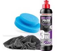 Detailmate Menzerna kit de Polissage á Main: Menzerna 3in1 One-Step Polish + detailmate esponge de Polissage á Main + detailmate Chiffon en Microfibre