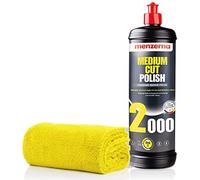 detailmate Menzerna kit de produit lustrant 2000 MediumCut -1L + chiffon de polissage en microfibres 550GSM