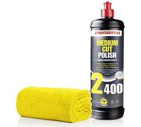 detailmate Menzerna kit de produit lustrant 2400 Medium Cut -1L + chiffon de polissage en microfibres 550GSM
