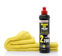 Detailmate Menzerna Medium Cut Polish 2200 Kit De Polissage Pour Voiture 250 Ml + Chiffon De Polissage En Microfibre 40 X 40 Cm, Parfait Pour Polir La Peinture