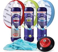 DetailMate Menzerna Premium Gelcoat 250 ml Kit de polissage pour bottes (One Step Polish + Gloss + Protect + Equipment)