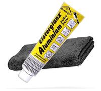 detailmate Pâte à polir | Pâte de polissage en aluminium 150 ml dans le tube XXL + chiffon microfibre detailmate Premium | Nettoie, polit et conserve les surfaces en aluminium