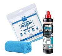 detailmate Set de polissage pour l'entretien automobile - Car Care : Menzerna 2en1 : polish brillant + scellant Power Protect Ultra 2 en 1, 250 ml - brillance éclatante + Chiffon épais en microfibre