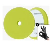 detailmate set - Tampon de polissage Premium pour tapis de polissage Menzerna - 150 mm - éponge de polissage douce - vert + 2 nitrile - gants de protection
