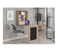Détails sur le bureau pliable TILT Table murale pliante pour ordinateur Bureau ménager Sonoma Chêne