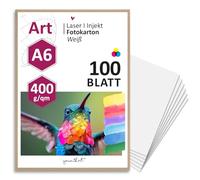 #detailverliebt dv_1004 Lot de 100 cartes postales vierges polyvalentes à personnaliser I DIN A6 I Cartes de vœux DIY blanches I 400 g/m² I pour écrire, peindre et créer I dv_1004
