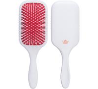Detangler Hair Brush for Fast and Comfortable Detangling,Blow Drying and Styling-Combination of D3 Styling Pins & Paddle Brush-For Women and Men (White,Red Pad),D38