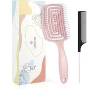 Detangler Hair Brush,Wet And Dry Hair Brush For Women,Men And Kids-Pink