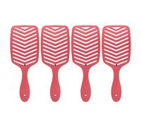 Détangler la brosse à cheveux professionnel professionnel courbe ventilé creux de conception creux outil de coiffage universel pour les femmes salon à la maison utilise 4pcs Set