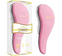 Detangling Brush-Slide Detangling Brush Through Tangled Hair-Best Brush/Comb for Women,Girls,Men and Boys-Use on Wet & Dry Hair (Pink)