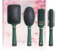 Detangling Hair Brush For Women And Kids,Soft Bristles For Long Thick Curly Wavy Dry Damaged Hair 4 Pack
