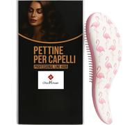 Detangling Hair Brush,Soft Bristle Brush,Travel Hair Brush,Gift Idea (Flamingo,Large)