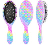 Detangling Hair Brush Wet Dry Hair Brush for Curly Hair Thick Painless Hair for Girls Women Unicorn Mermaid.[O95]