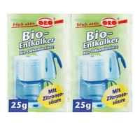 Détartrant bio (2 x 25 g) pour le nettoyage rapide des machines à café, bouilloires, machines à expresso, détartrant écologique